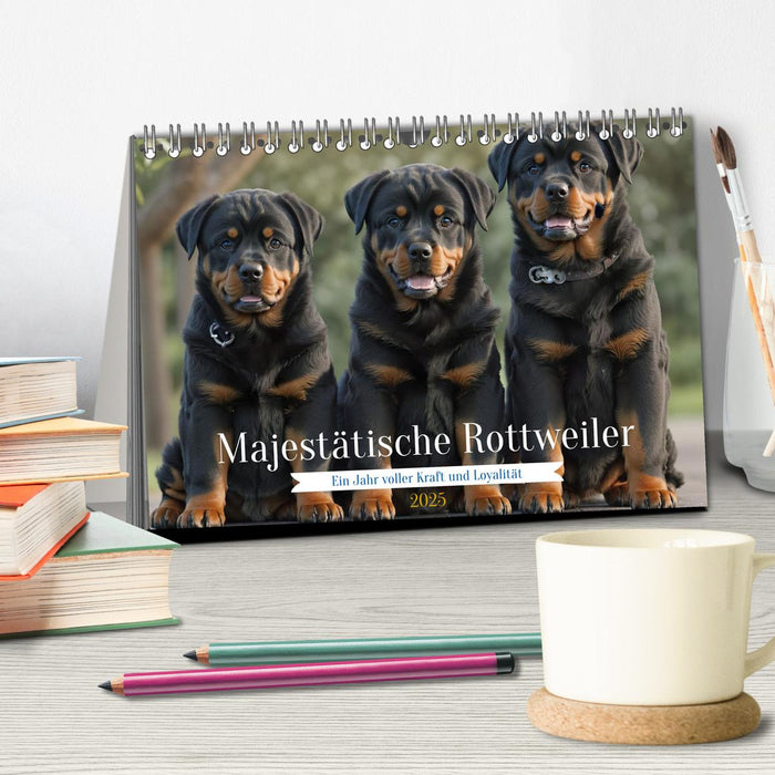 Majestätische Rottweiler: Ein Jahr voller Kraft und Loyalität (CALVENDO Wandkalender 2025)