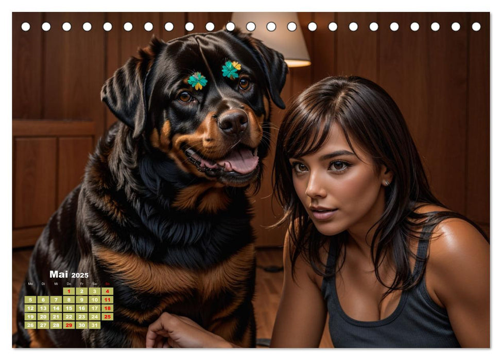 Majestätische Rottweiler: Ein Jahr voller Kraft und Loyalität (CALVENDO Wandkalender 2025)