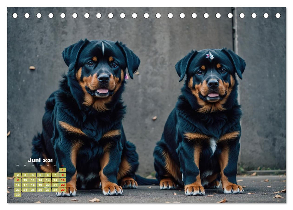 Majestätische Rottweiler: Ein Jahr voller Kraft und Loyalität (CALVENDO Wandkalender 2025)