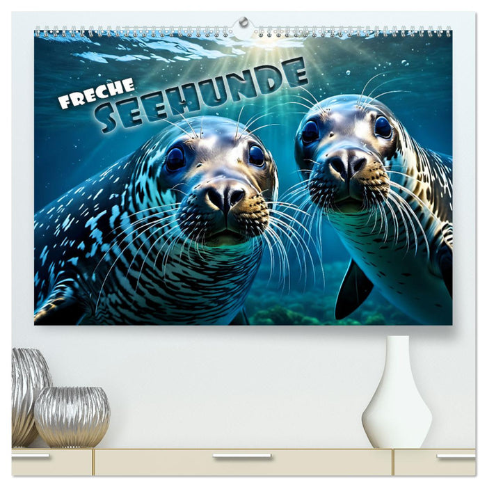 Freche Seehunde (CALVENDO Premium Wandkalender 2025)