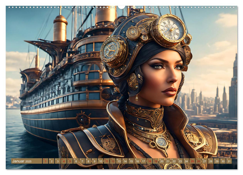 Steampunk - Mensch und Maschine (CALVENDO Premium Wandkalender 2025)