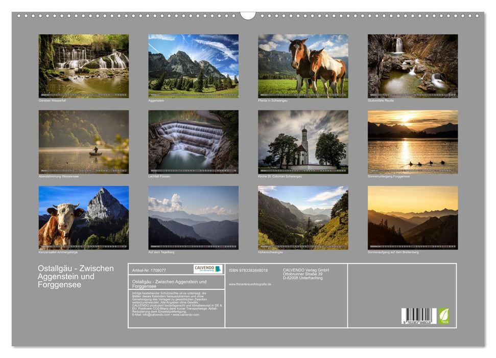 Ostallgäu - Zwischen Aggenstein und Forggensee (CALVENDO Wandkalender 2025)