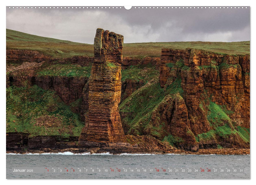 Orkney, Inselwelten aus Licht und Legenden. (CALVENDO Wandkalender 2025)