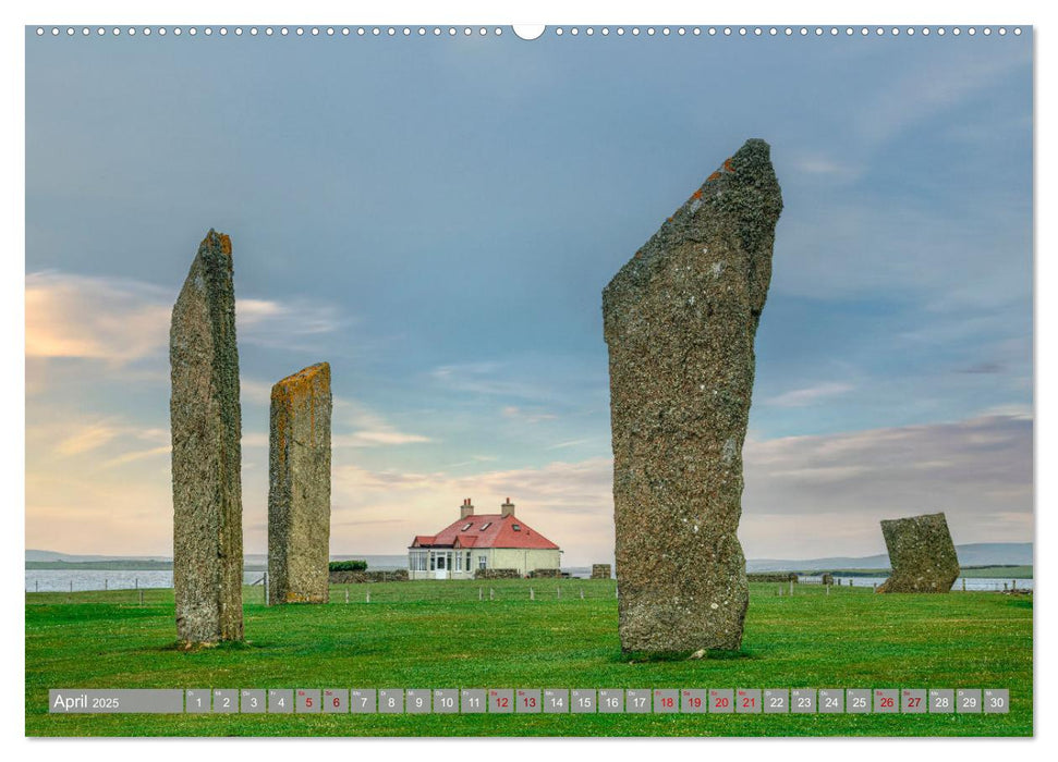 Orkney, Inselwelten aus Licht und Legenden. (CALVENDO Wandkalender 2025)