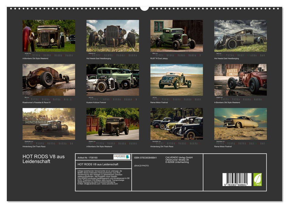 HOT RODS V8 aus Leidenschaft (CALVENDO Premium Wandkalender 2025)