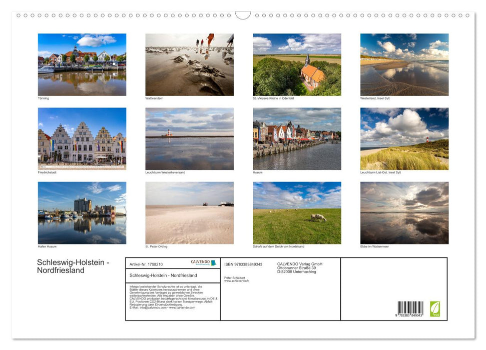 Schleswig-Holstein - Nordfriesland (CALVENDO Wandkalender 2025)