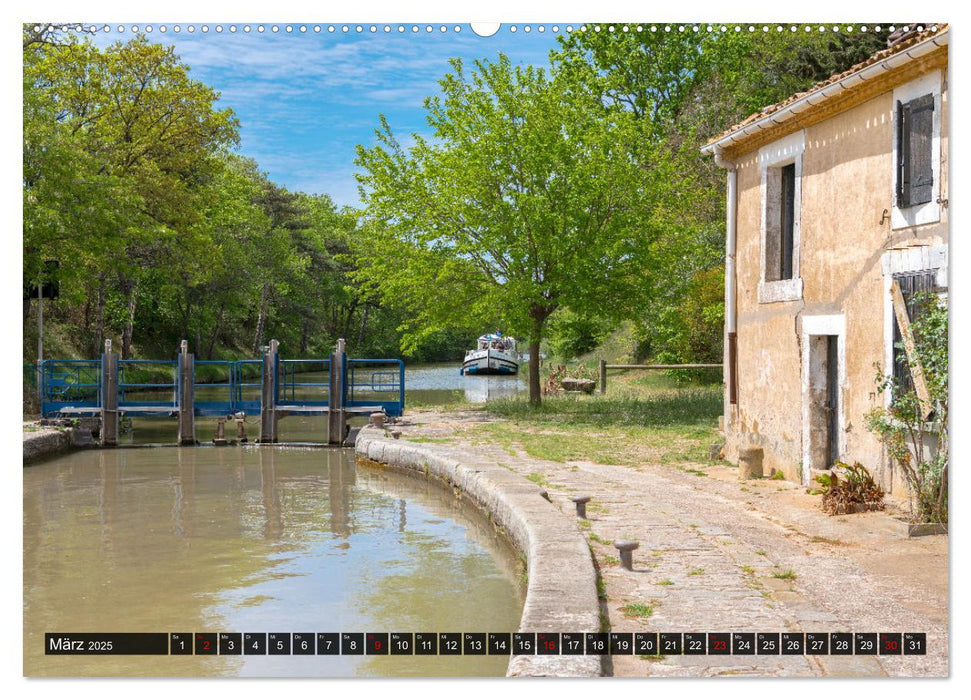 Der Königliche Kanal. Die Wasserstraße im Languedoc (CALVENDO Wandkalender 2025)