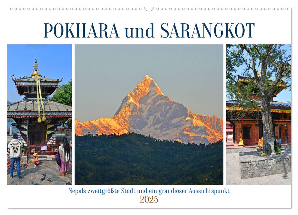 POKHARA und SARANGKOT (CALVENDO Wandkalender 2025)