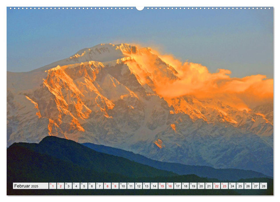 POKHARA und SARANGKOT (CALVENDO Wandkalender 2025)