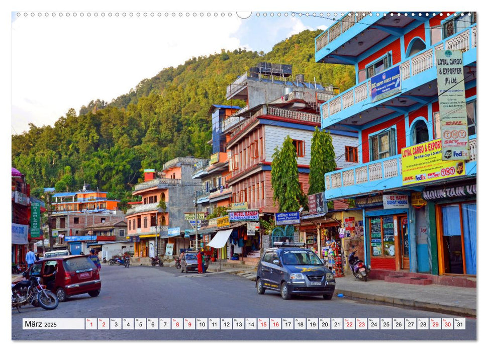 POKHARA und SARANGKOT (CALVENDO Wandkalender 2025)