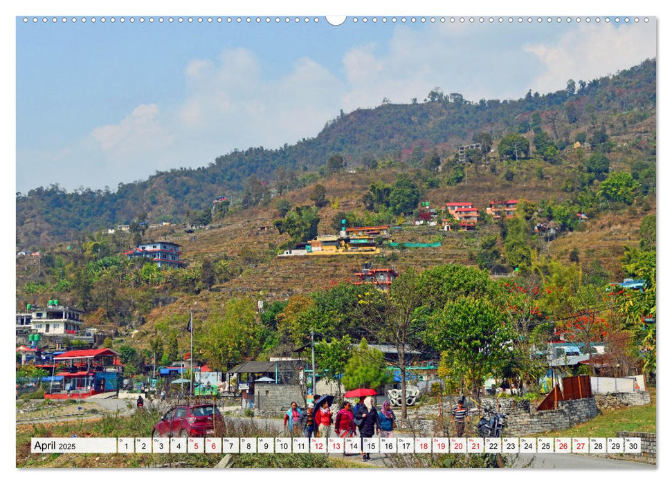 POKHARA und SARANGKOT (CALVENDO Wandkalender 2025)