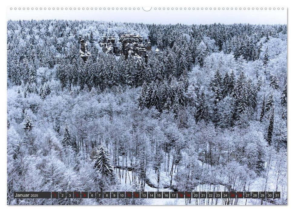 Die Sächsische Schweiz / Faszination Sandsteingebirge (CALVENDO Wandkalender 2025)