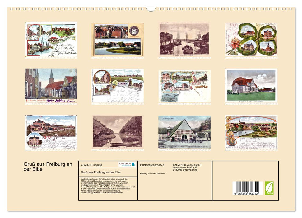 Gruß aus Freiburg an der Elbe (CALVENDO Premium Wandkalender 2025)