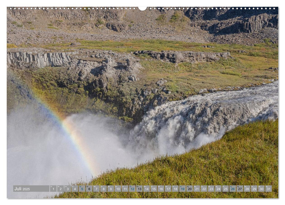 Island - Gletscher, Wasserfälle, Heiße Quellen (CALVENDO Premium Wandkalender 2025)