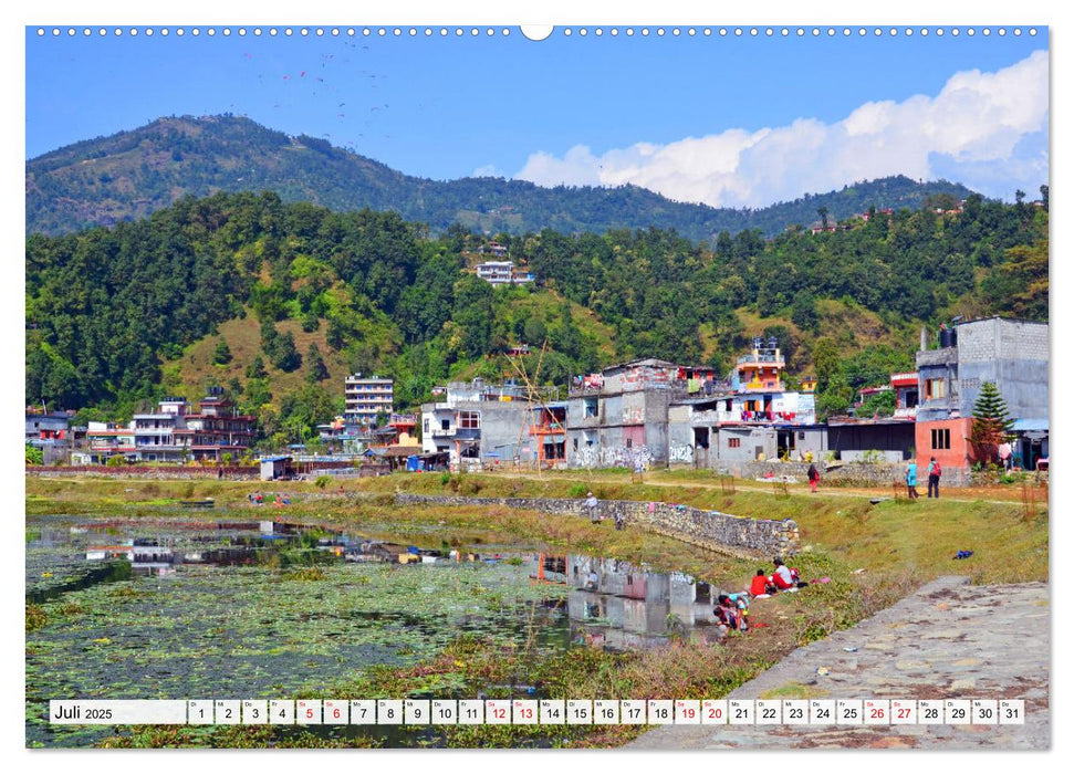 POKHARA und SARANGKOT (CALVENDO Premium Wandkalender 2025)