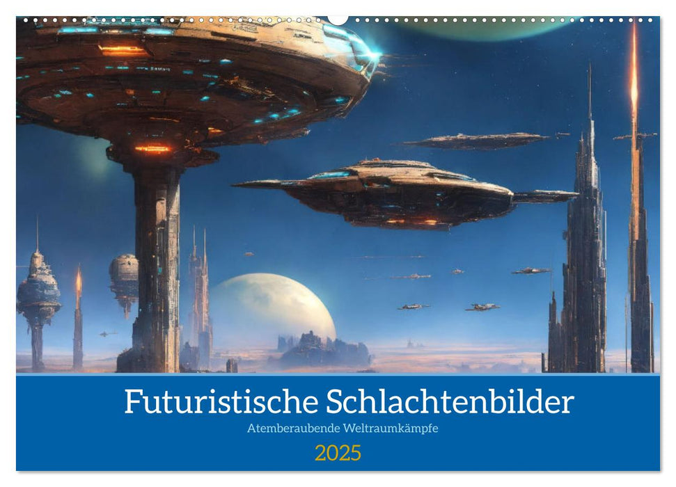 Futuristische Weltraumschlachten (CALVENDO Wandkalender 2025)