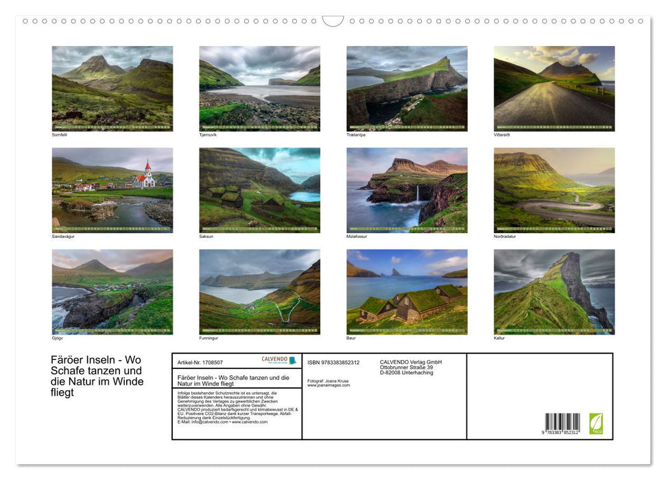 Färöer Inseln - Wo Schafe tanzen und die Natur im Winde fliegt (CALVENDO Wandkalender 2025)