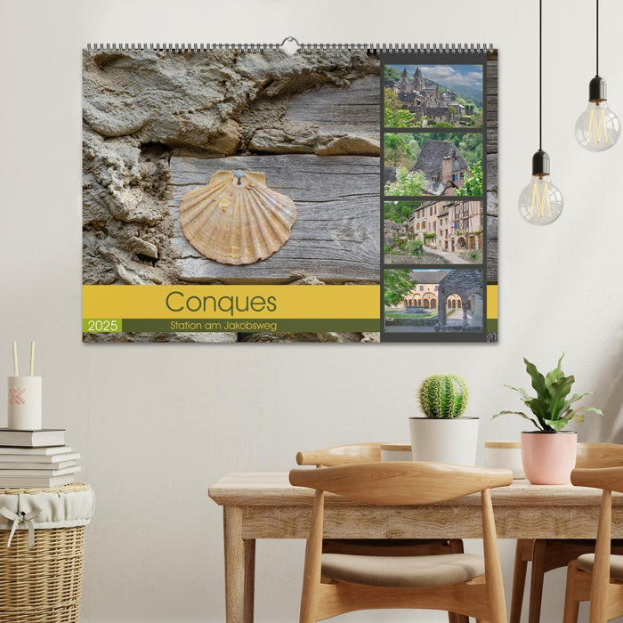 Conques ist eine wichtige Station am französischen Jakobsweg (CALVENDO Wandkalender 2025)