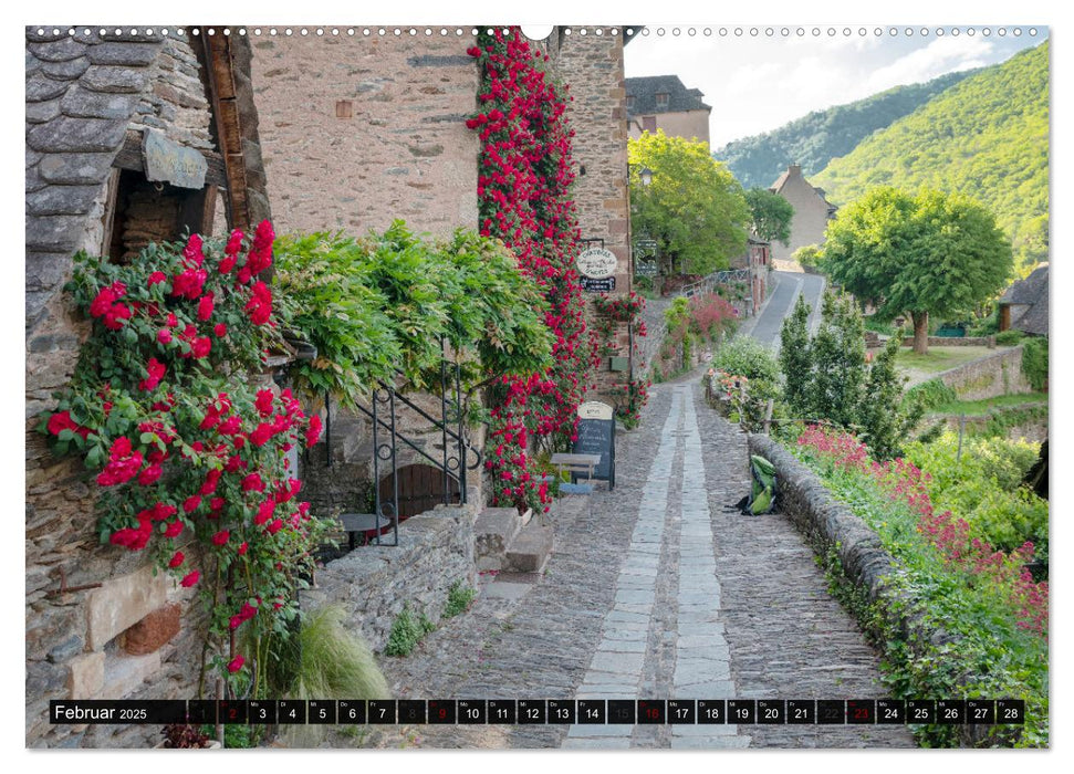 Conques ist eine wichtige Station am französischen Jakobsweg (CALVENDO Wandkalender 2025)