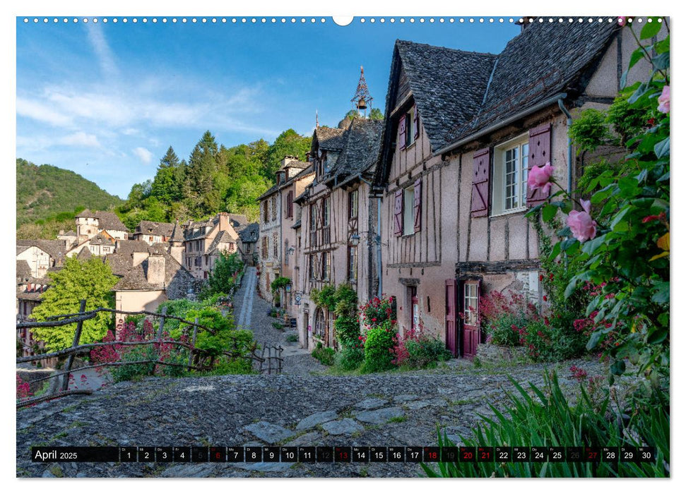 Conques ist eine wichtige Station am französischen Jakobsweg (CALVENDO Wandkalender 2025)