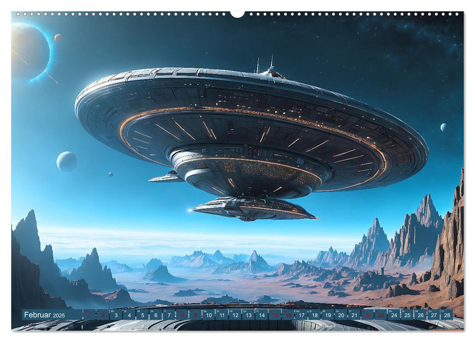 Alien Starships (CALVENDO Premium Wandkalender 2025)