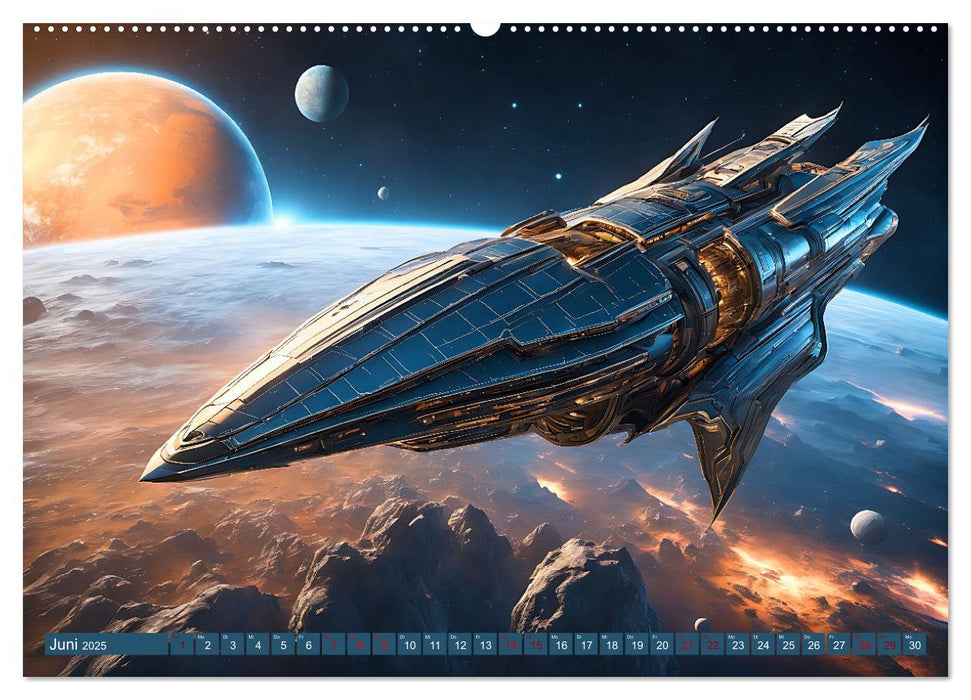 Alien Starships (CALVENDO Premium Wandkalender 2025)