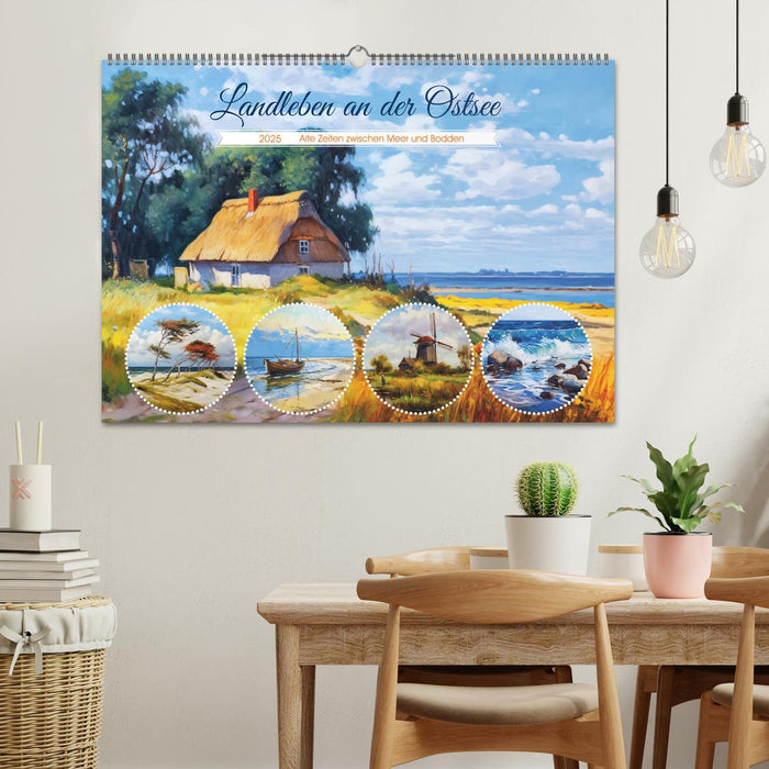 Landleben an der Ostsee - Alte Zeiten zwischen Meer und Bodden (CALVENDO Wandkalender 2025)