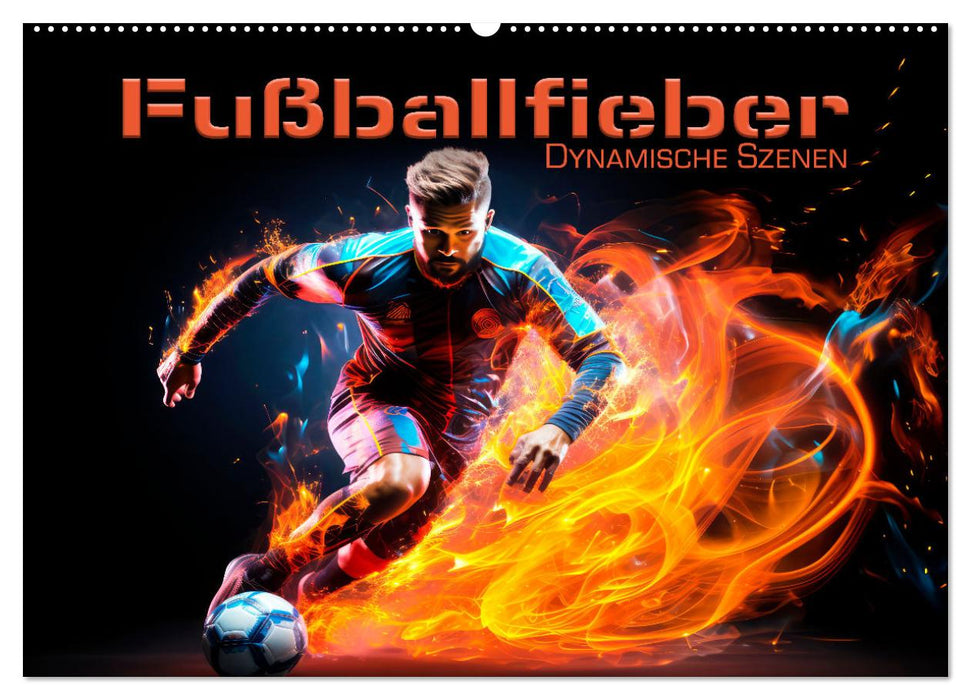 FUßBALLFIEBER Dynamische Szenen (CALVENDO Wandkalender 2025)