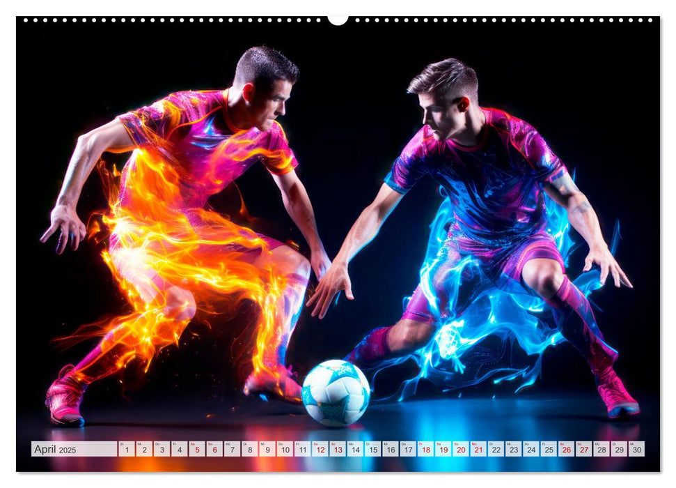 FUßBALLFIEBER Dynamische Szenen (CALVENDO Wandkalender 2025)