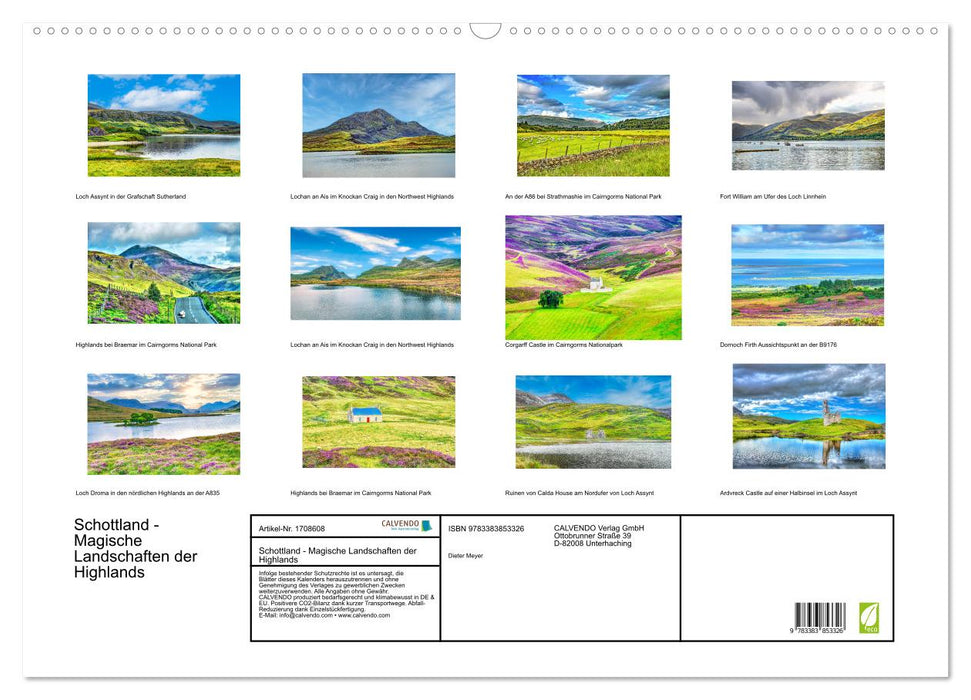 Schottland - Magische Landschaften der Highlands (CALVENDO Wandkalender 2025)