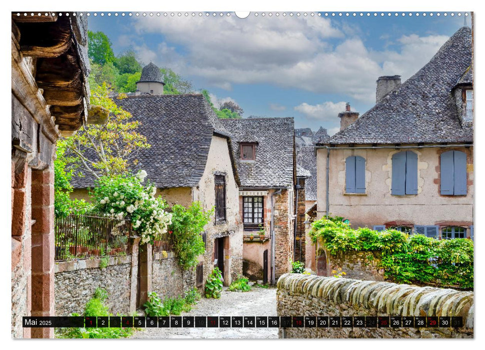 Conques ist eine wichtige Station am französischen Jakobsweg (CALVENDO Premium Wandkalender 2025)