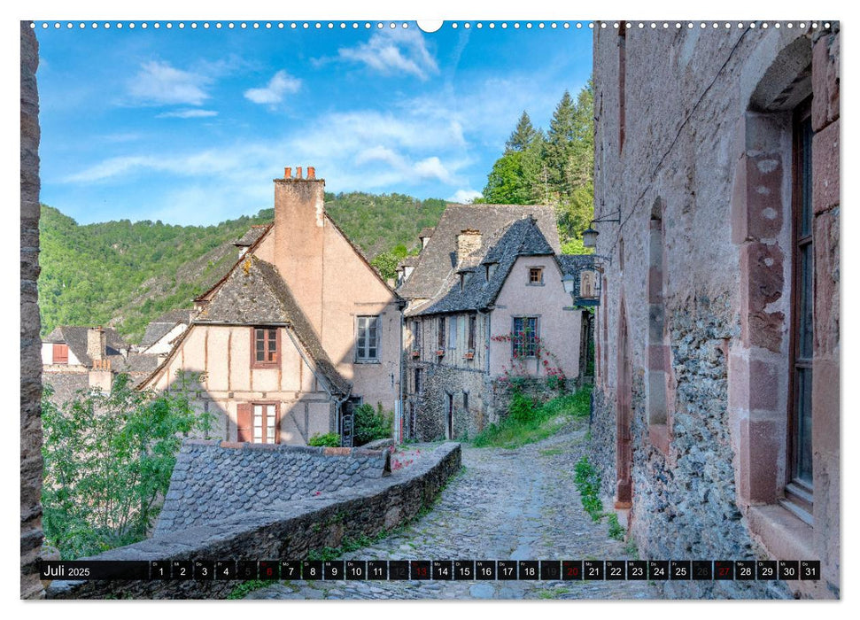 Conques ist eine wichtige Station am französischen Jakobsweg (CALVENDO Premium Wandkalender 2025)