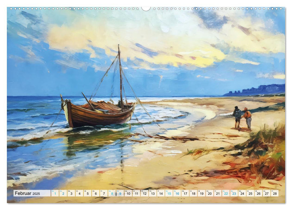 Landleben an der Ostsee - Alte Zeiten zwischen Meer und Bodden (CALVENDO Premium Wandkalender 2025)