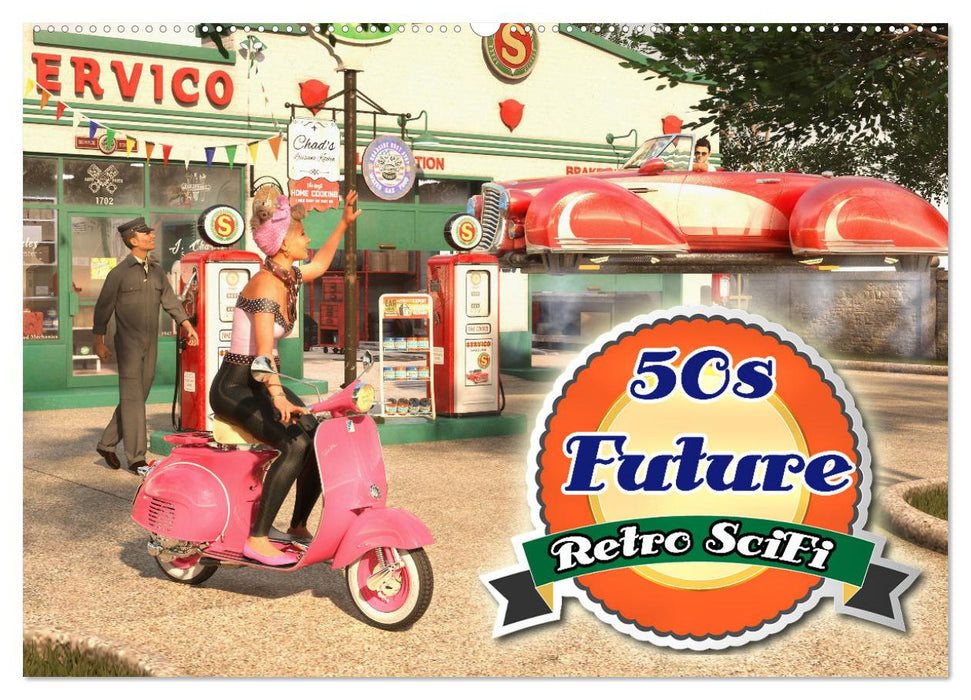 50s Future - Retro SciFi (CALVENDO Wandkalender 2025)