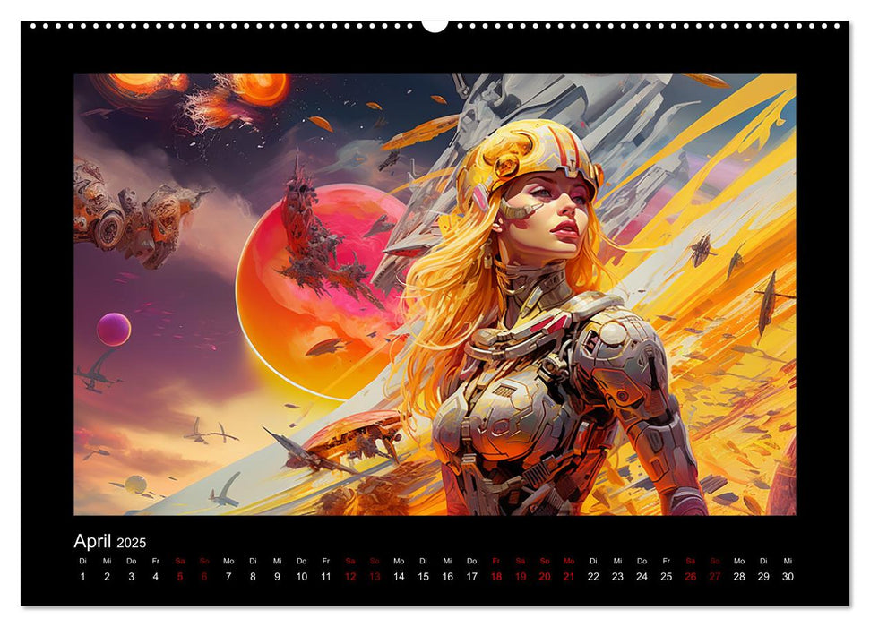 Amazonen im All (CALVENDO Premium Wandkalender 2025)