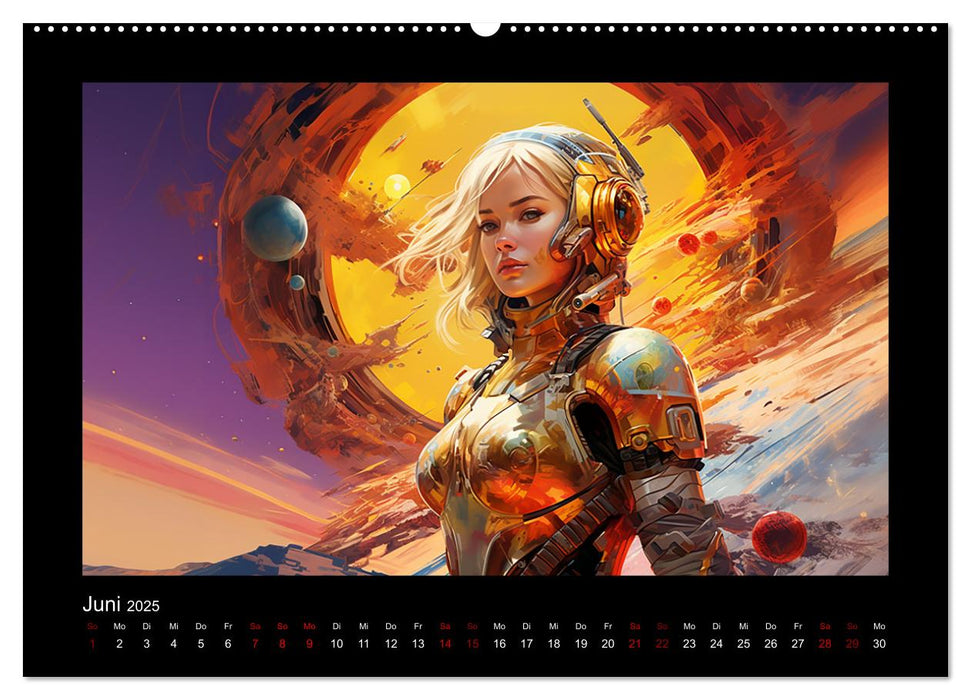 Amazonen im All (CALVENDO Premium Wandkalender 2025)