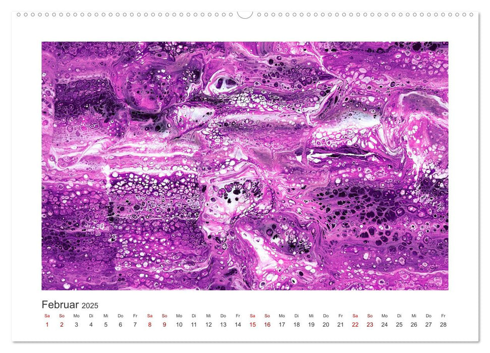 Dein abstraktes Jahr mit der Farbe Purpur (CALVENDO Wandkalender 2025)