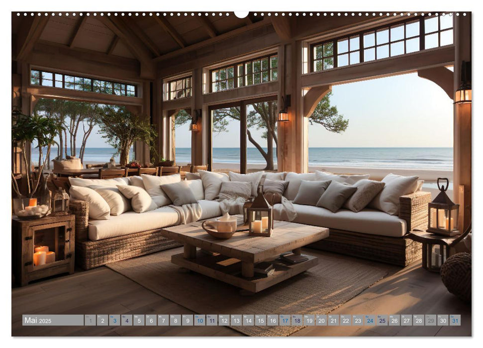 Strandhausidylle (CALVENDO Premium Wandkalender 2025)