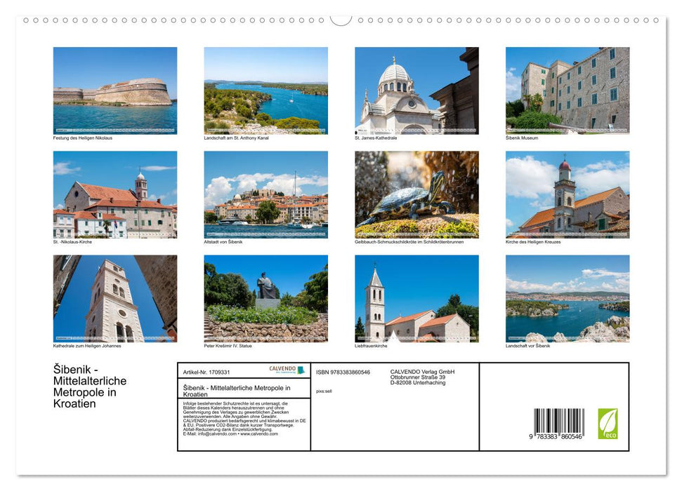 Šibenik - Mittelalterliche Metropole in Kroatien (CALVENDO Premium Wandkalender 2025)