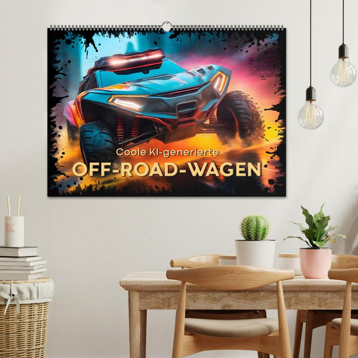 Coole KI-generierte OFF-ROAD-WAGEN (CALVENDO Wandkalender 2025)