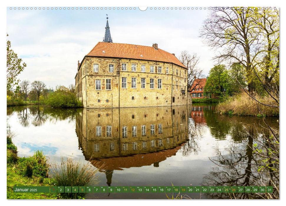 Dülmen - Wildpferde, Burgen und Schlösser (CALVENDO Wandkalender 2025)