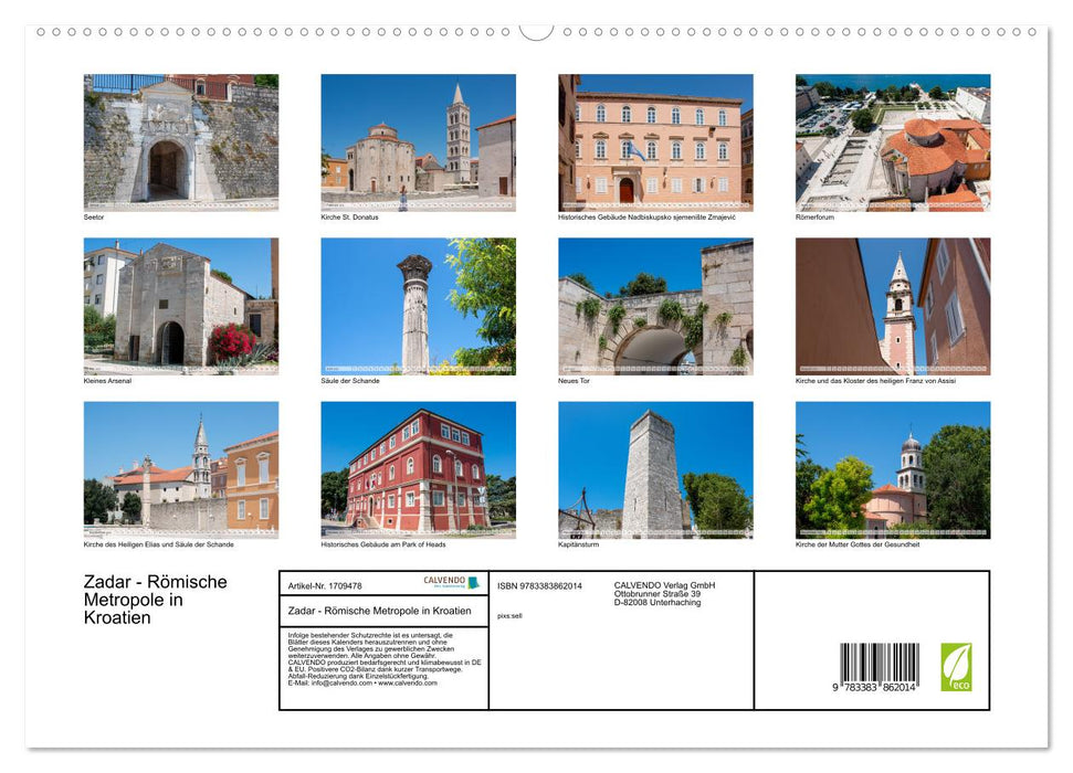 Zadar - Römische Metropole in Kroatien (CALVENDO Premium Wandkalender 2025)