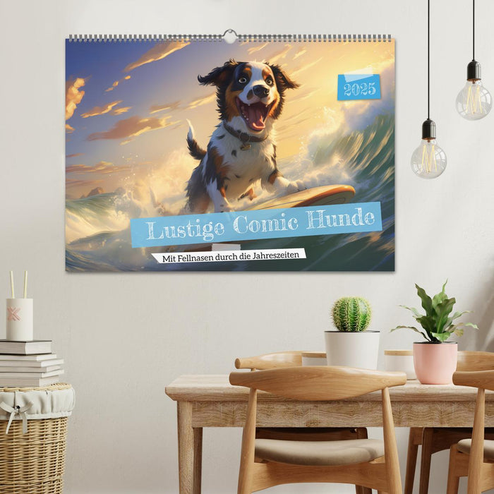 Lustige Comic Hunde (CALVENDO Wandkalender 2025)