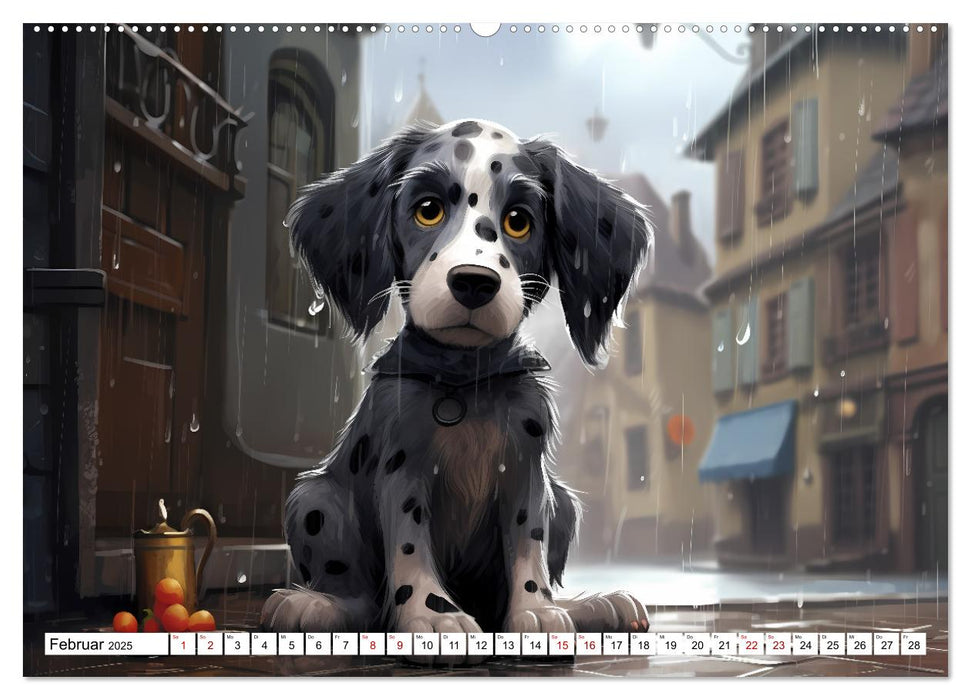 Lustige Comic Hunde (CALVENDO Wandkalender 2025)