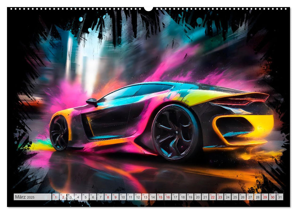 Coole KI-generierte SPORTWAGEN (CALVENDO Premium Wandkalender 2025)