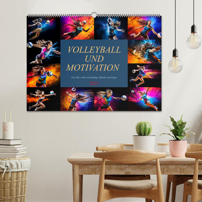 Volleyball und Motivation (CALVENDO Wandkalender 2025)