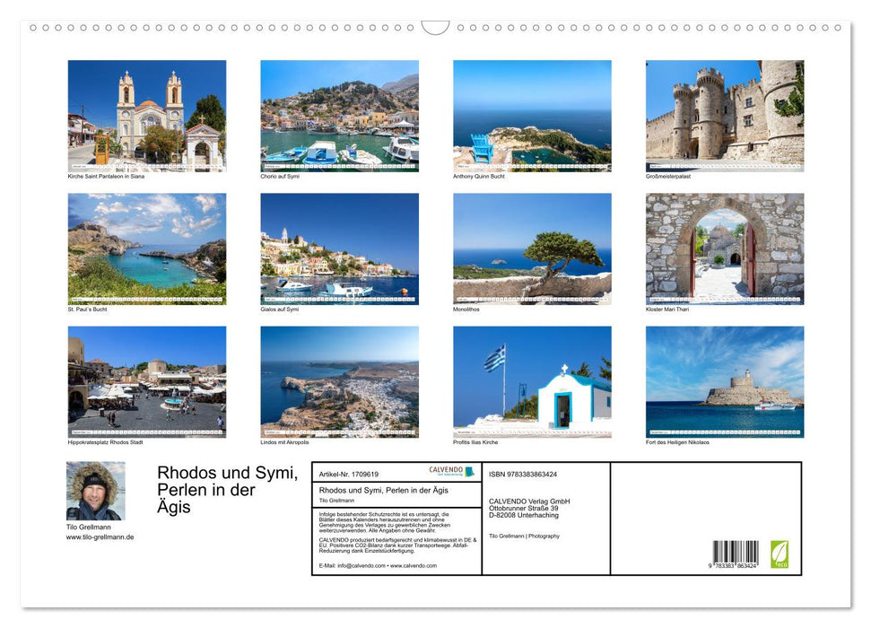 Rhodos und Symi, Perlen in der Ägis (CALVENDO Wandkalender 2025)