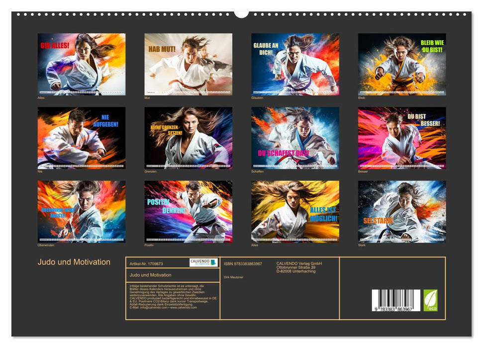 Judo und Motivation (CALVENDO Premium Wandkalender 2025)