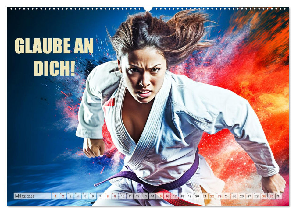 Judo und Motivation (CALVENDO Premium Wandkalender 2025)