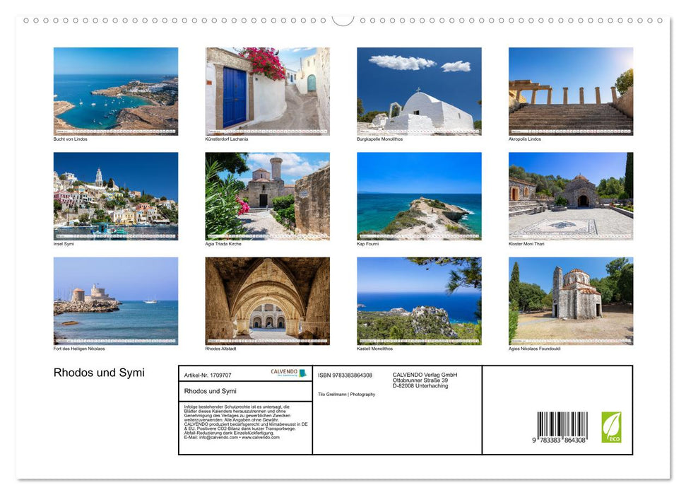 Rhodos und Symi (CALVENDO Premium Wandkalender 2025)